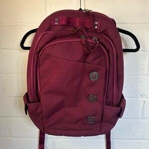OGIO Burgundy Backpack with Button Accents